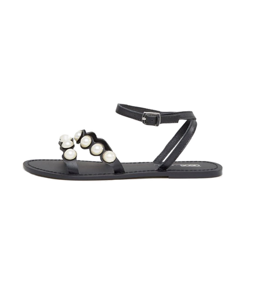 <p><strong>ASOS</strong> Fraser Leather Pearl Flat Sandals, $38, <a rel="nofollow noopener" href="http://us.asos.com/asos/asos-fraser-leather-pearl-flat-sandals/prd/7468227?setPrefSite=true&r=1&mk=na" target="_blank" data-ylk="slk:Asos.com;elm:context_link;itc:0;sec:content-canvas" class="link ">Asos.com</a> </p>