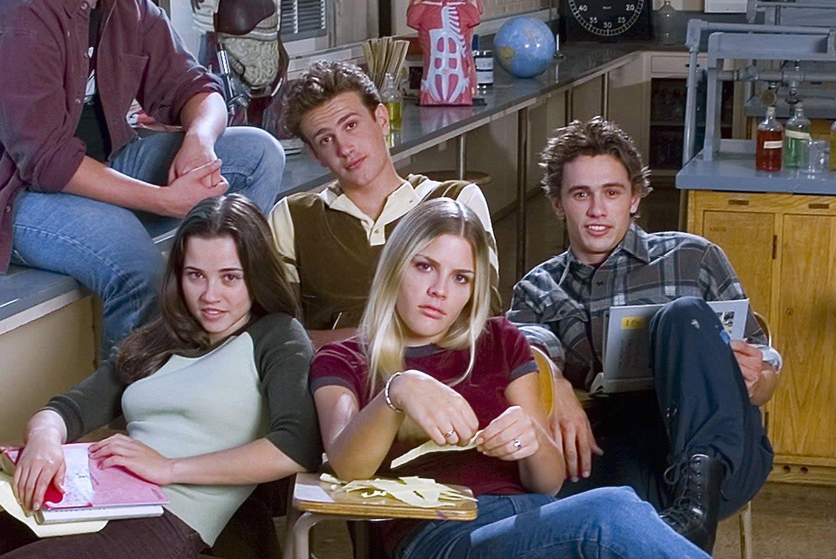 Jason Segel, Linda Cardellini, Busy Philipps, James Franco on ‘Freaks and Geeks’  (Rex Features)