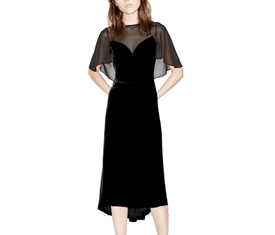 The Kooples Velvet Dress with Muslin Insets