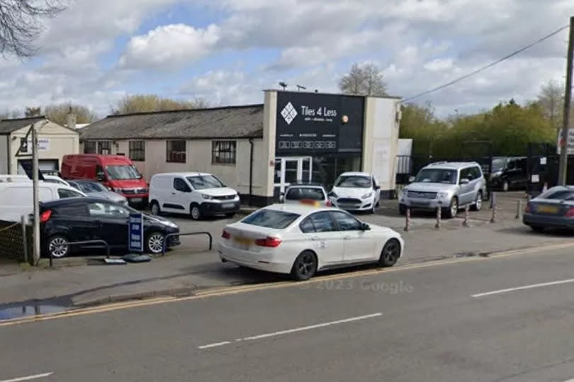 Street view of former NCB fire station/Tiles 4 Less in Ashby Road, Coalville