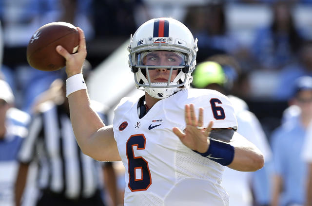 Virginia's Kurt Benkert threw one of the worst interceptions of the season