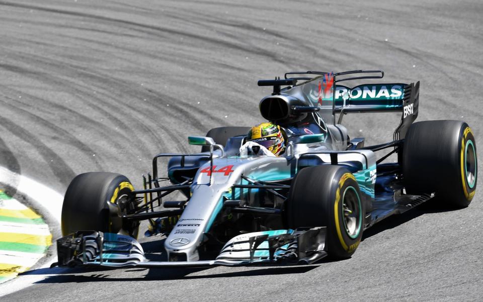 Lewis Hamilton came fourth after starting from the pit-lane at Interlagos - AFP