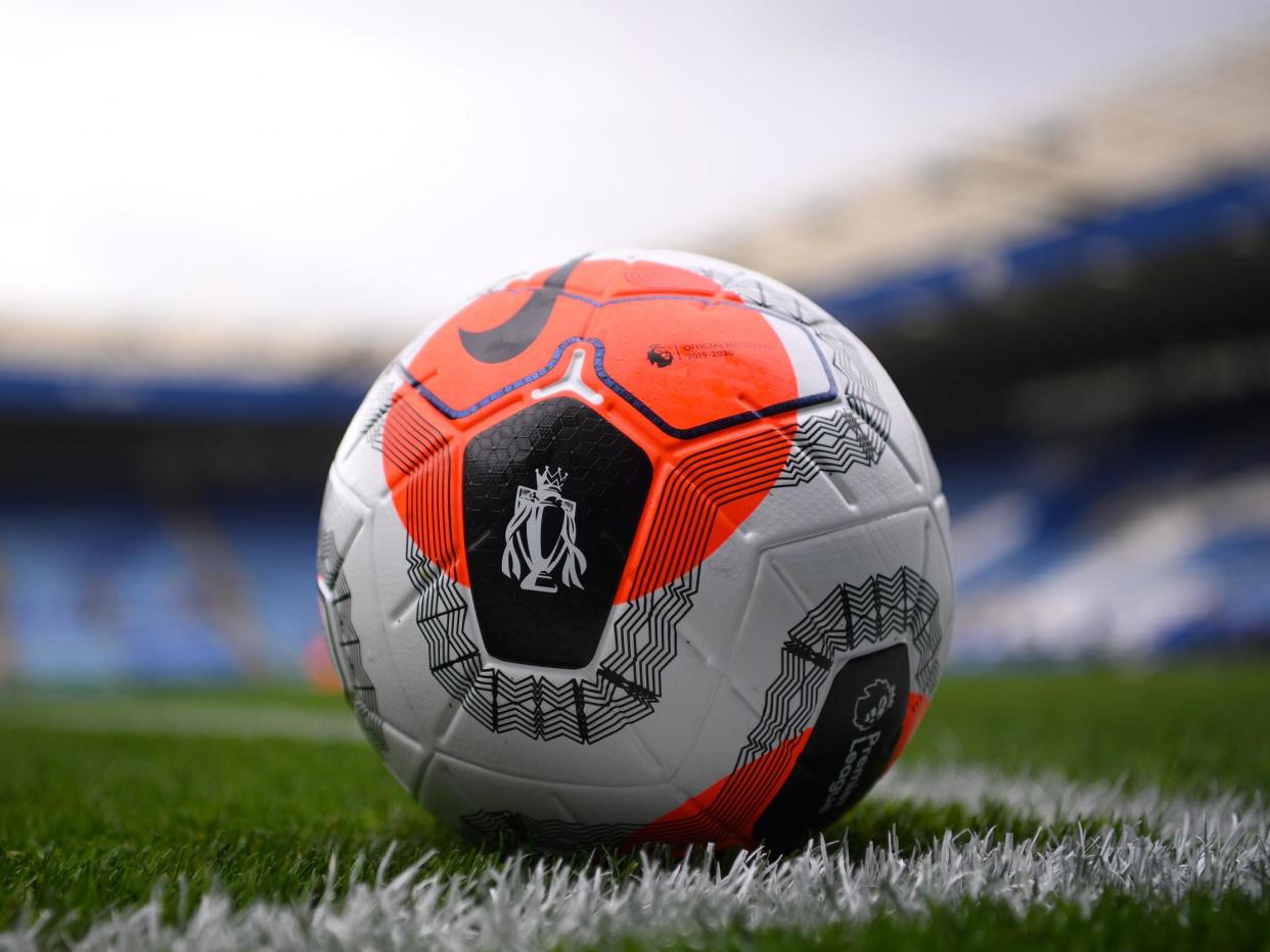 Closeup view of Premier League football: Getty