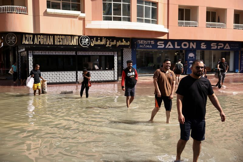 Aftermath following floods caused by heavy rains in Dubai