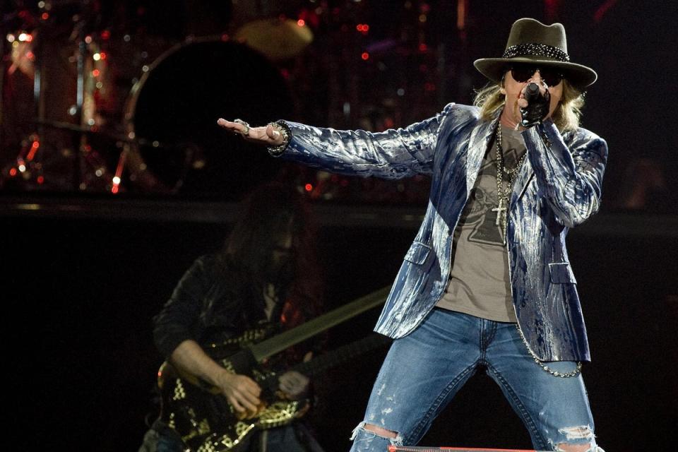 Axl Rose of Guns N’ Roses performs at the O2 arena in London (Ian West/PA) (PA Archive)