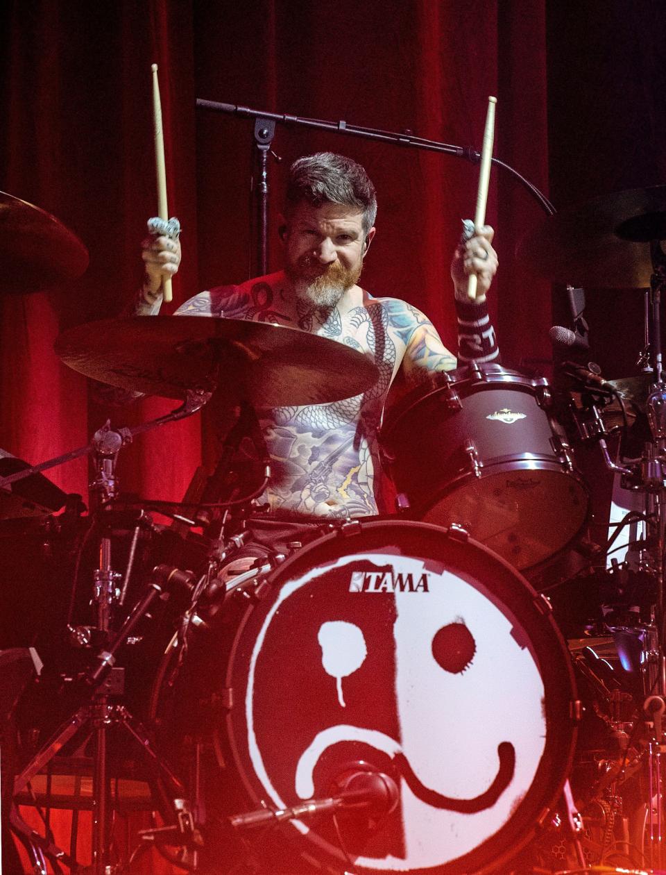 Andy Hurley on drums for Fall Out Boy.