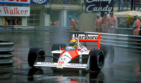 FILE PHOTO: Motor Racing - Formula One , F1 , Monaco 15/5/88 Ayrton Senna - McLaren Mandatory Credit:Action Images via Reuters/File Photo