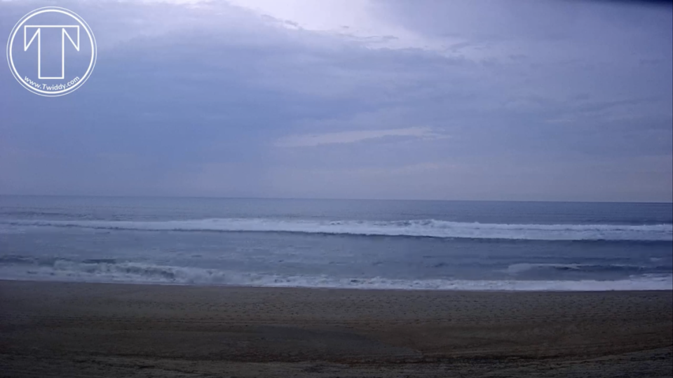 A screen grab from the webcam of Twiddy & Company Vacation Rentals shows the surf along the Outer Banks on Wednesday. The waves will be twice as big Thursday and Friday as Hurricane Lee passes well off the coast of North Carolina. Twiddy & Company Vacation Rentals