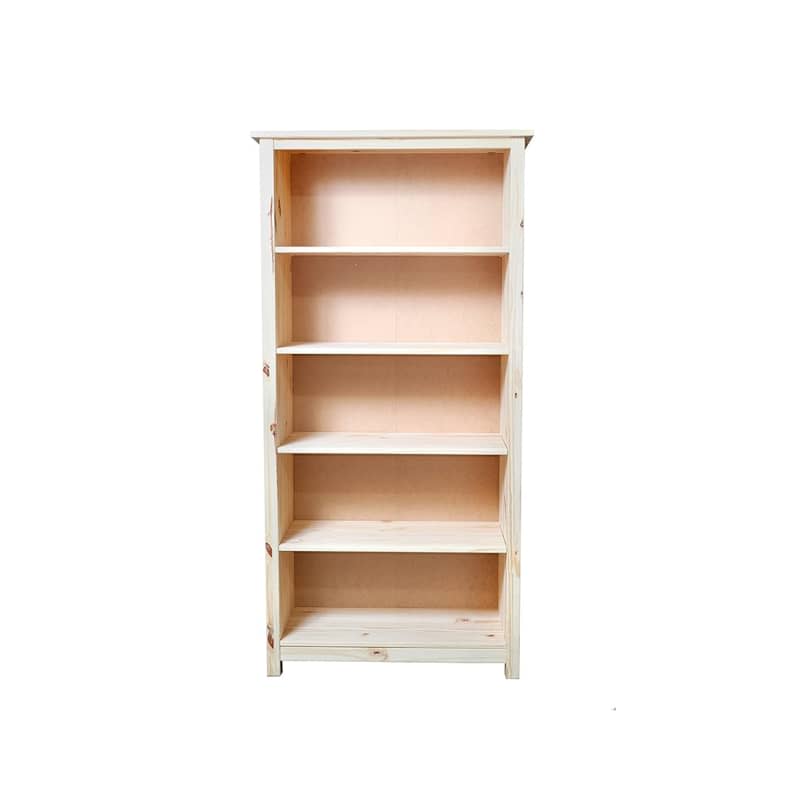 Solid Pine Wood Bookcase Shelf (Unfinished)