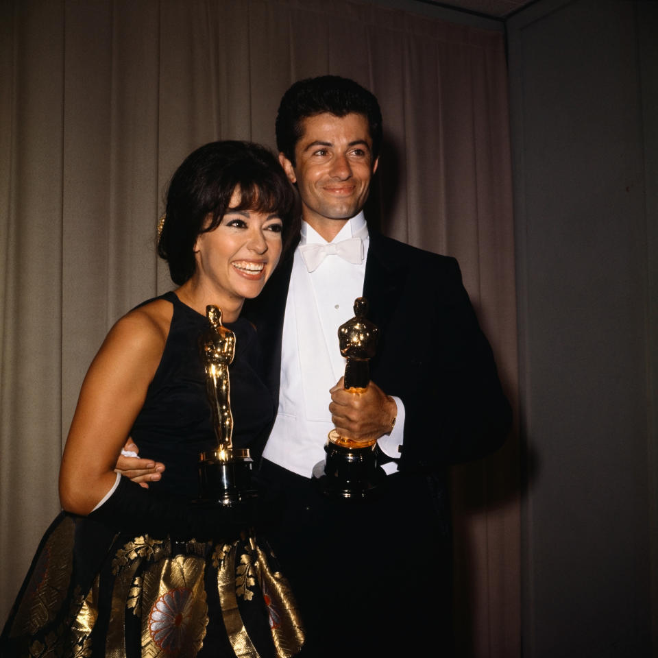 Rita Moreno at the 1962 Oscars ceremony (Getty Images)