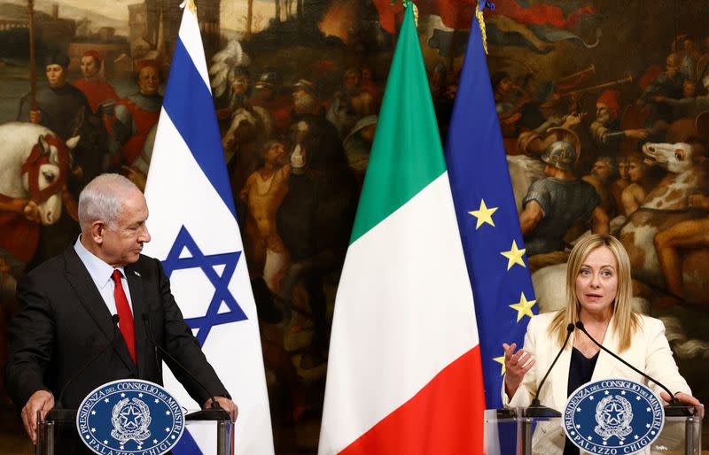 Israeli Prime Minister Benjamin Netanyahu visits Italy