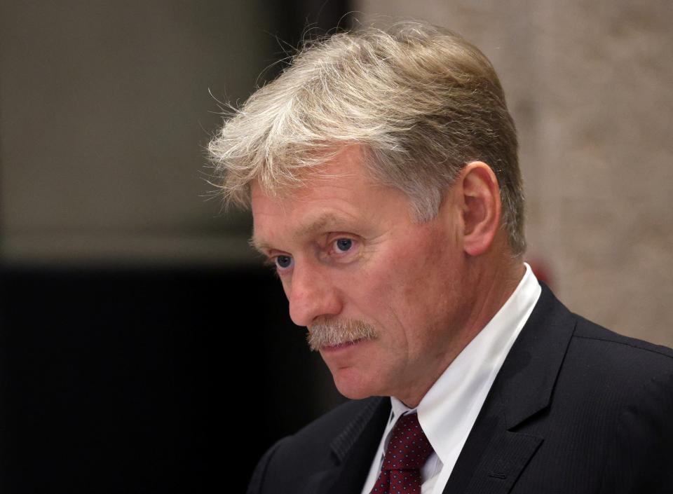 Kremlin spokesman Dmitry Peskov (Sputnik/Sergey Bobylev/Pool via Reuters)