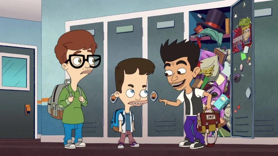 John Mulaney as Andrew, Nick Kroll as Nick and Jason Mantzoukas as Jay in "Big Mouth" (Netflix)