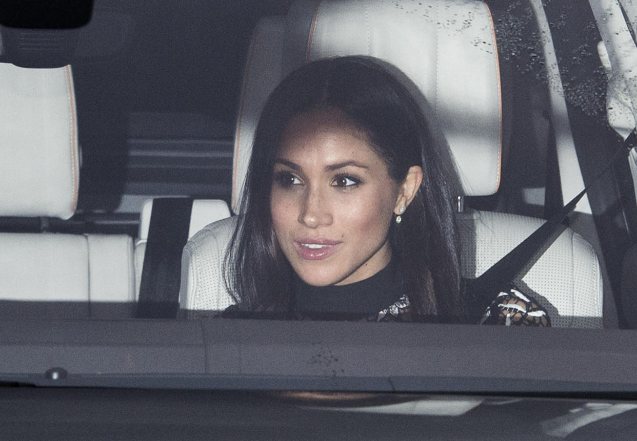 Meghan Markle attended the Queen’s Christmas lunch on Wednesday afternoon [Photo: Getty]