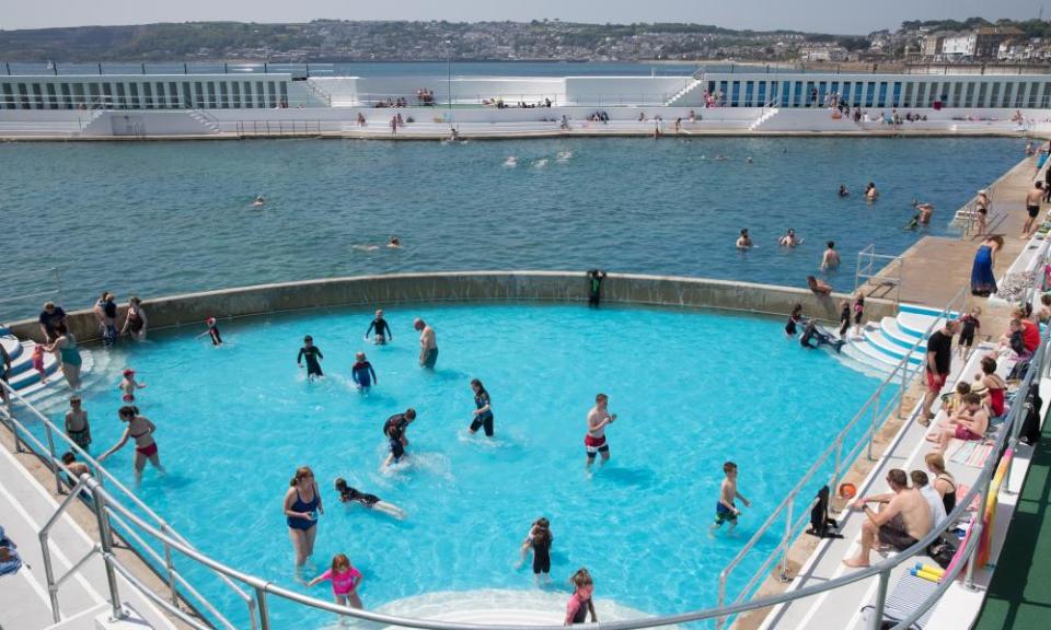 The refurbished art deco Jubilee Pool in Penzance, Cornwall