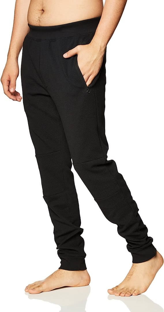 alo yoga black mens sweatpants with ribbed cuff