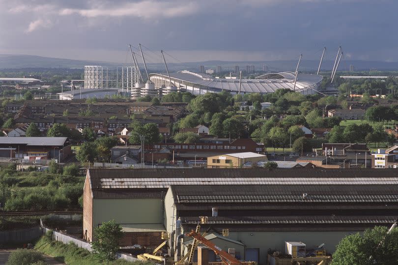 The City of Manchester Stadium at Eastlands in 2002