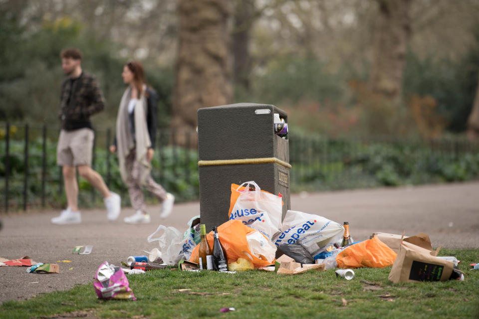 Council across the country appealed to people to clean up after themselves after the heatweave. (Getty)