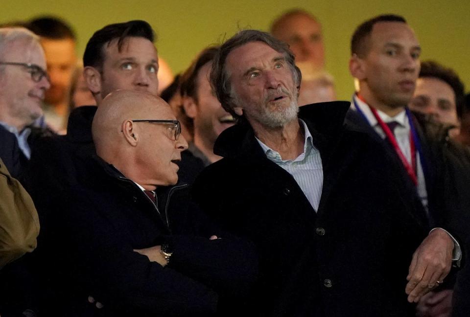 Sir Jim Ratcliffe was an umimpressed spectator at Stamford Bridge (Bradley Collyer/PA Wire)