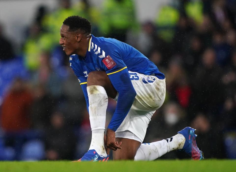 Everton’s Yerry Mina was injured at Newcastle (Peter Byrne/PA) (PA Wire)