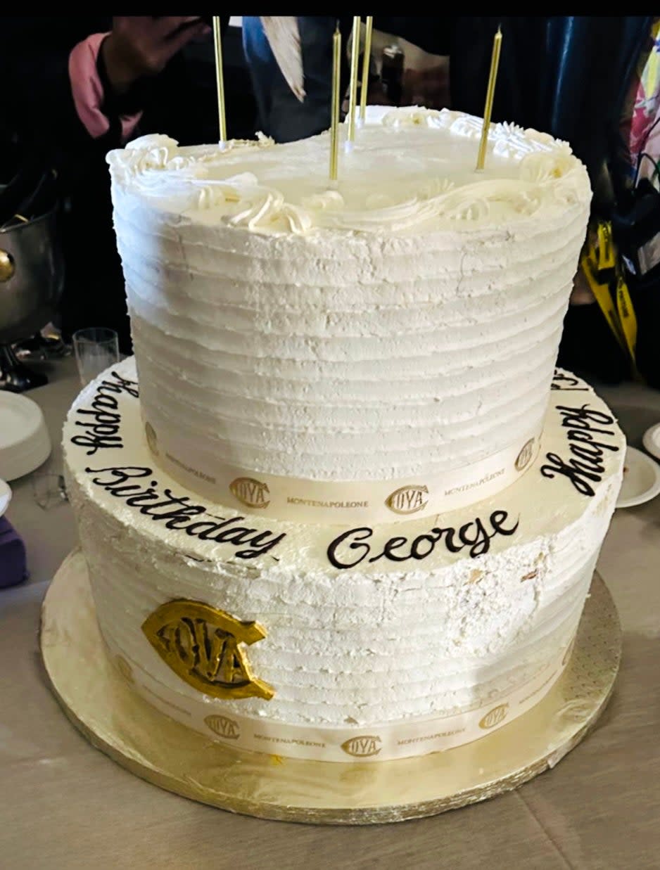 George Clooney's birthday cake