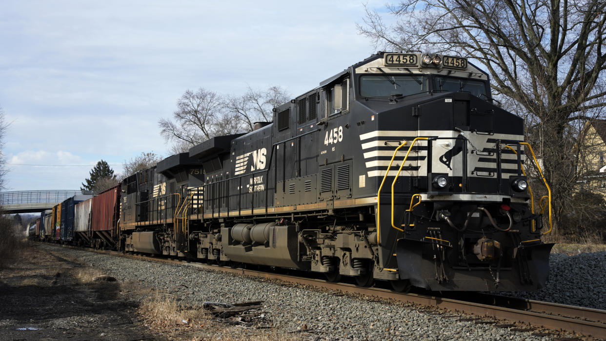 A Norfolk Southern freight train