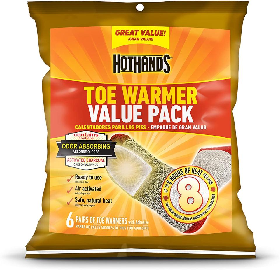 HotHands Adhesive Toe Warmer 6-Pair. Image via Amazon.