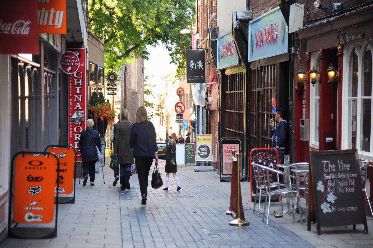 The streets of Norwich act as a giant escape room in the new Mystery Guides game <i>(Image: Denise Bradley/ Newsquest)</i>