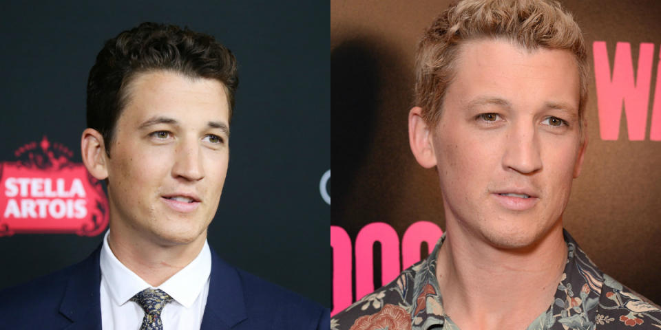 <p>…for Miles Teller, maybe not so much. <i>(Photos: Getty/July 2016)</i> </p>