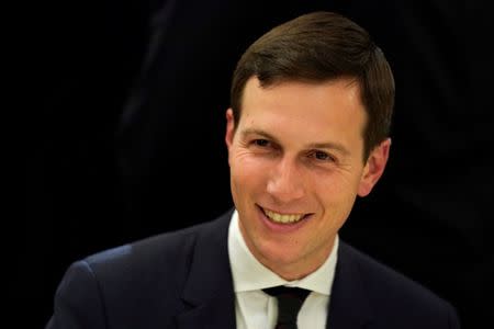 Jared Kushner sits before the start of an Iftar dinner at the White House in Washington, U.S., June 6, 2018. REUTERS/Joshua Roberts