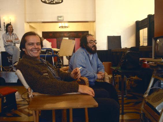 Grin and bear it: Nicholson on set with the unpredictable Kubrick (Getty)