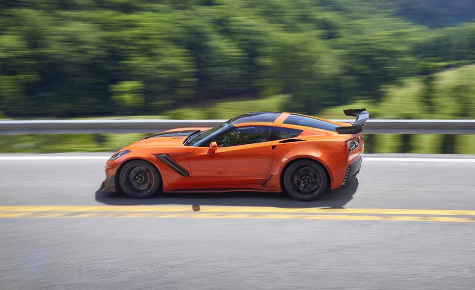 <p><strong>460–755 HP</strong></p><p>America's plastic-bodied two-seat legend is actually now a range of models that goes all the way up to the mighty ZR1 with a 755-hp supercharged 6.2-liter V-8 and a top speed of around 212 mph. The rest of the line is available with either a 650-hp 6.2-liter supercharged V-8 or a naturally aspirated version of the same engine that rings in at 460 horsepower.</p><p><a rel="nofollow noopener" href="https://www.caranddriver.com/chevrolet/corvette" target="_blank" data-ylk="slk:Research Corvette;elm:context_link;itc:0;sec:content-canvas" class="link ">Research Corvette</a> </p><p> <a rel="nofollow noopener" href="https://www.caranddriver.com/chevrolet/corvette-z06" target="_blank" data-ylk="slk:Research Corvette Z06;elm:context_link;itc:0;sec:content-canvas" class="link ">Research Corvette Z06</a> </p><p><a rel="nofollow noopener" href="https://www.caranddriver.com/chevrolet/corvette-zr1" target="_blank" data-ylk="slk:Research Corvette ZR1;elm:context_link;itc:0;sec:content-canvas" class="link ">Research Corvette ZR1</a></p>