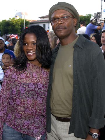 <p>Jean-Paul Aussenard/WireImage</p> Samuel L. Jackson & daughter Zoe in 2002