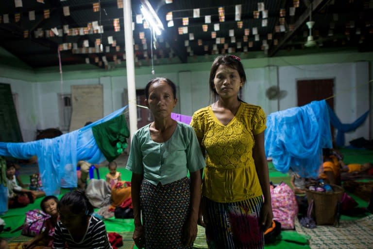 An internally displaced persons (IDP) camp in Sittwe, in Rakhine state, where tens of thousands have fled recent fighting between Islamist militants and security forces