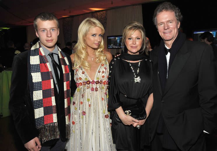 Socialites Conrad Hilton, Paris Hilton, Kathy Hilton, and Rick Hilton at the 35th Annual People’s Choice Awards after-party in 2009. (Photo: Frazer Harrison/Getty Images for PCA)