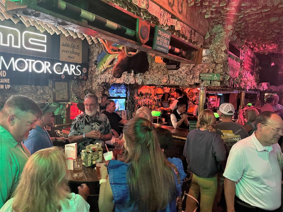 Team owners from the SPHL gather at McGuire's Irish Pub in Pensacola this week during the league meetings on Pensacola Beach.