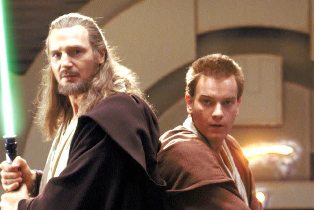 <p>RGR Collection/Alamy</p> Liam Neeson and Ewan McGregor in <em>Star Wars: Episode I — The Phantom Menace</em> (1999)