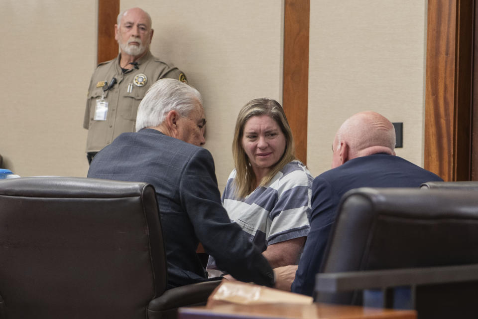 Jodi Hildebrandt attends a hearing Wednesday, Dec. 27, 2023, in St. George, Utah. Hildebrandt, a Utah mental health counselor who had been arrested alongside parenting advice blogger Ruby Franke, pleaded guilty to four counts of aggravated child abuse for her role in physically and emotionally abusing Franke's children. (Sheldon Demke/St. George News via AP, Pool)