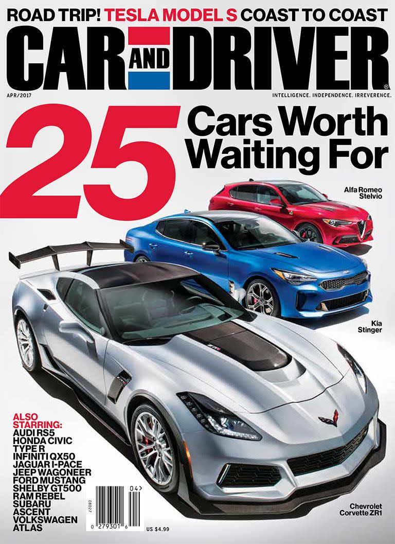 The 89 Issues of Car and Driver with a Corvette on the Cover