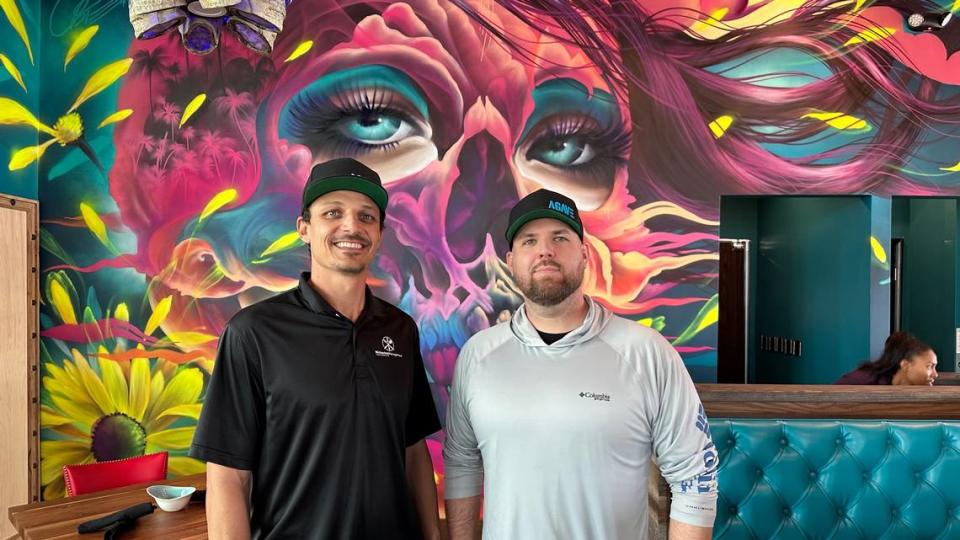 Mat Baum, left, and Matt Faul are partners in Agave Bandido, 1550 Lakefront Drive, in Lakewood Ranch’s Waterside Place. The new restaurant opens Monday, March 11.
