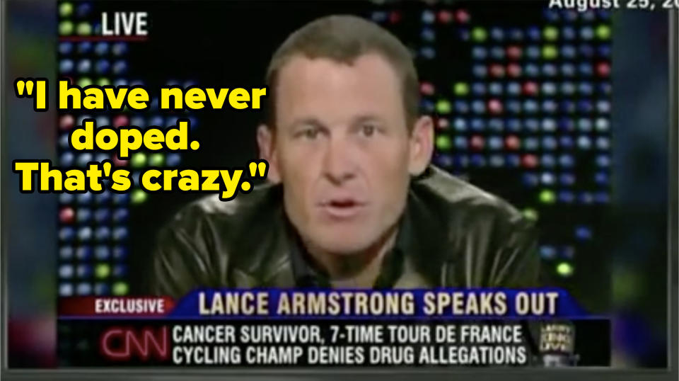 Lance told Larry King, "I have never doped. That's crazy"