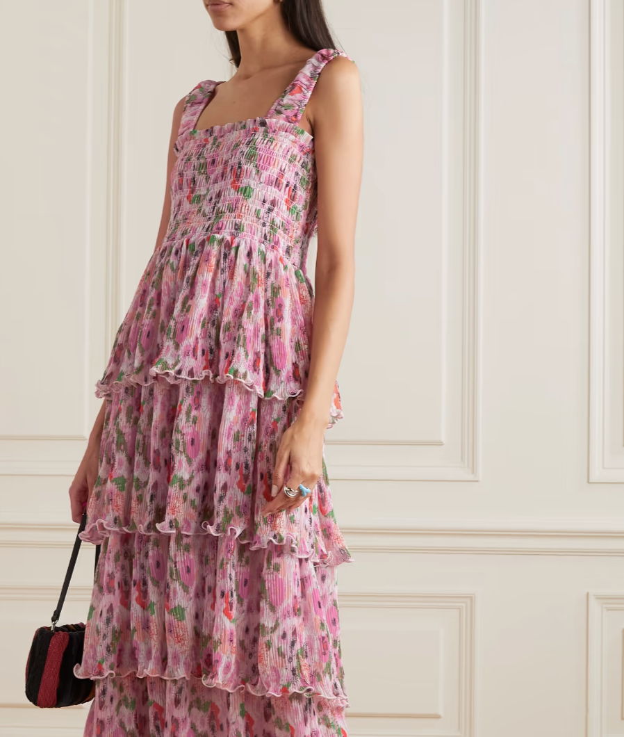 Ganni tiered dress. (PHOTO: Net-A-Porter)