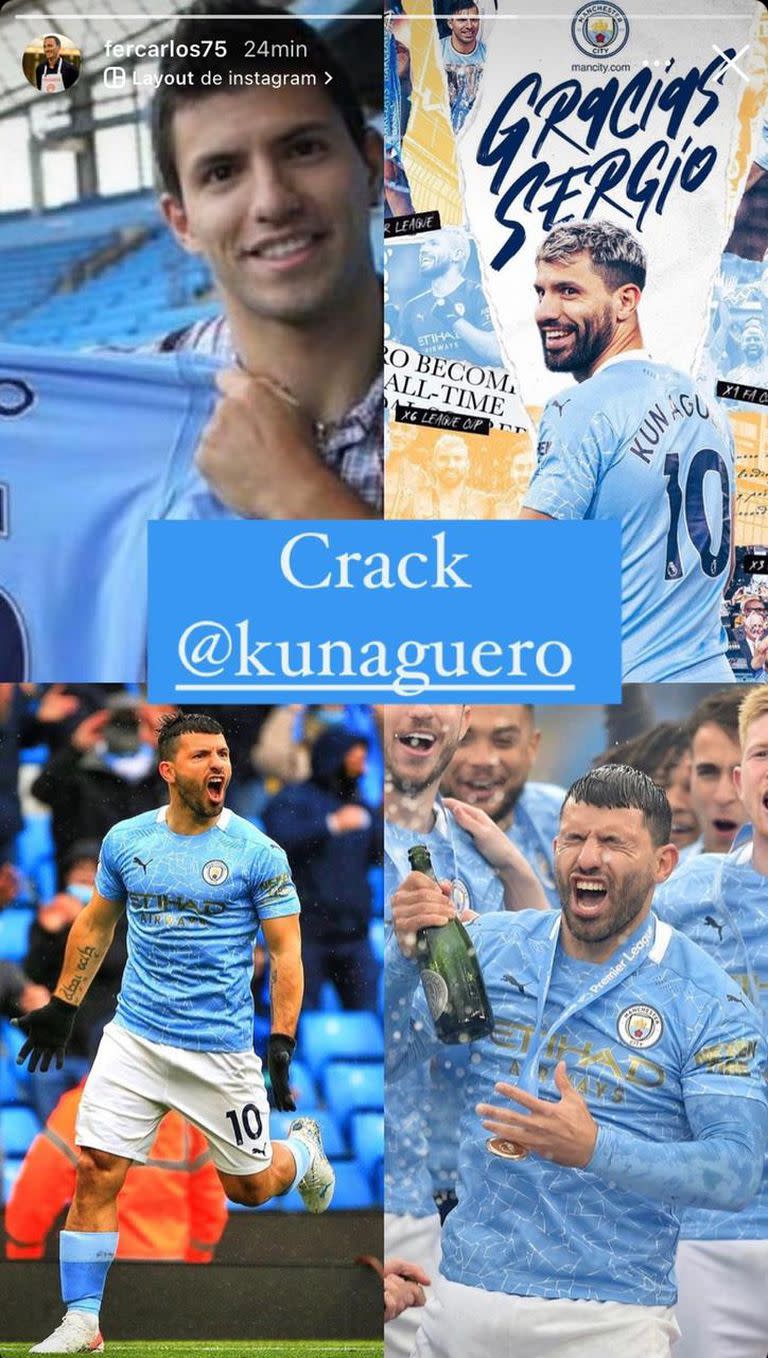 Fernando Carlos sobre el Kun Agüero