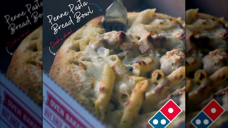 Domino's Pasta Bread Bowl advertisement