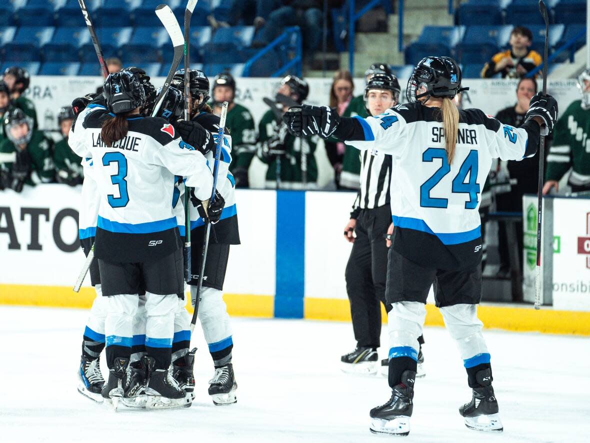 Going into Friday, Toronto sits in third place in the PWHL standings with 14 points. The team has racked up three regulation wins in a row after a slow start to the season. (Michael Riley/PWHL - image credit)