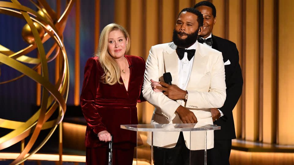 Christina Applegate receives standing ovation at Emmy Awards