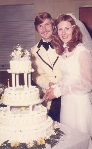 The 1973 June Bride and Groom get married. Tom and Sandra Tuck are celebrating their 50th wedding anniversary today, June 9.