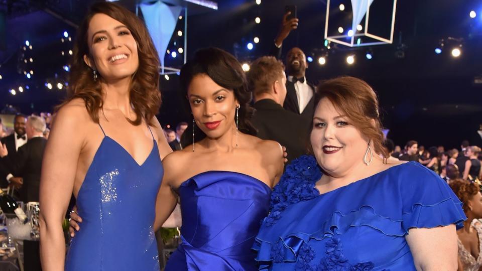The women of the hit NBC drama say they purposely match at the awards show on Sunday night -- but great minds clearly think alike!