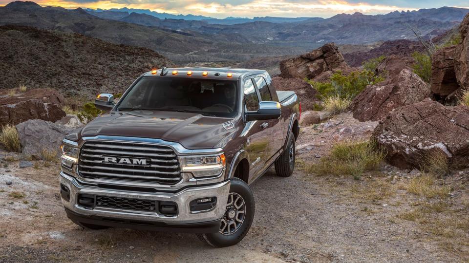 the 2019 ram 2500 hd offers two engines a 64 liter hemi or a 67 liter cummins diesel