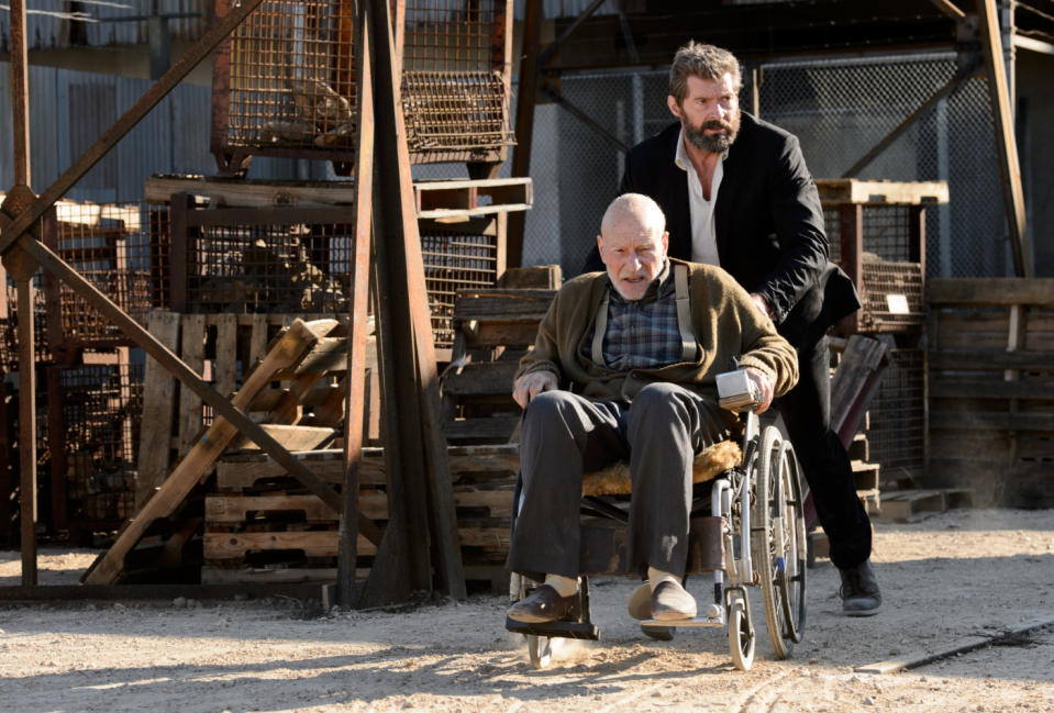 Hugh Jackman and Sir Patrick Stewart in ‘Logan’ (credit: 20th Century Fox)